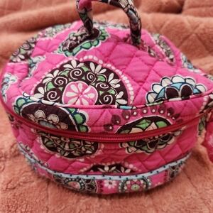 Vera Bradley Vibrant Pink Quilted Makeup Bag